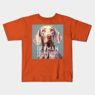 Weimaraner German Engineering Kids T-Shirt